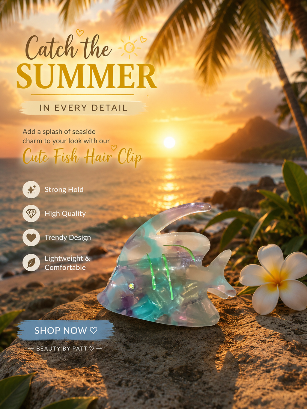 Beauty by Patt Tropical Fish Clip