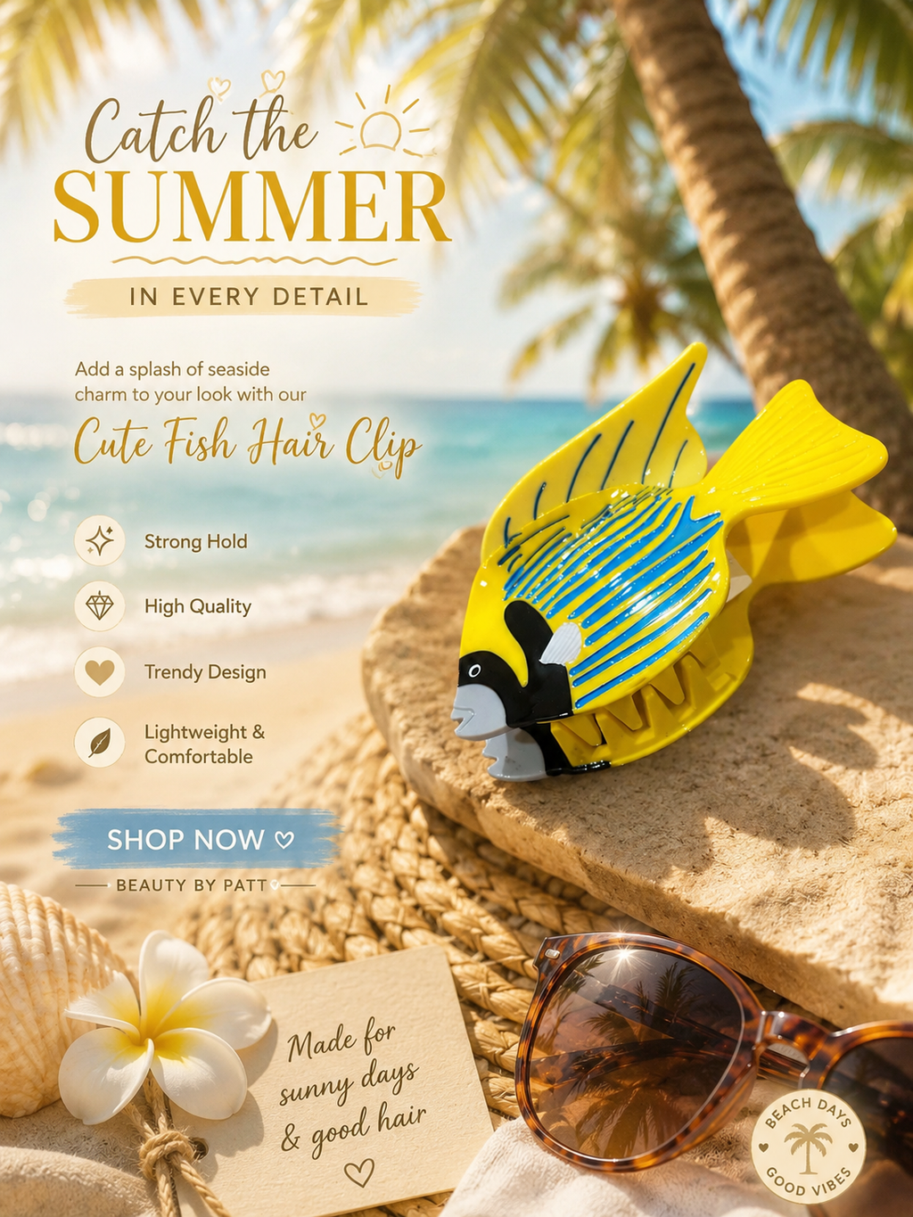 Beauty by Patt Tropical Fish Clip
