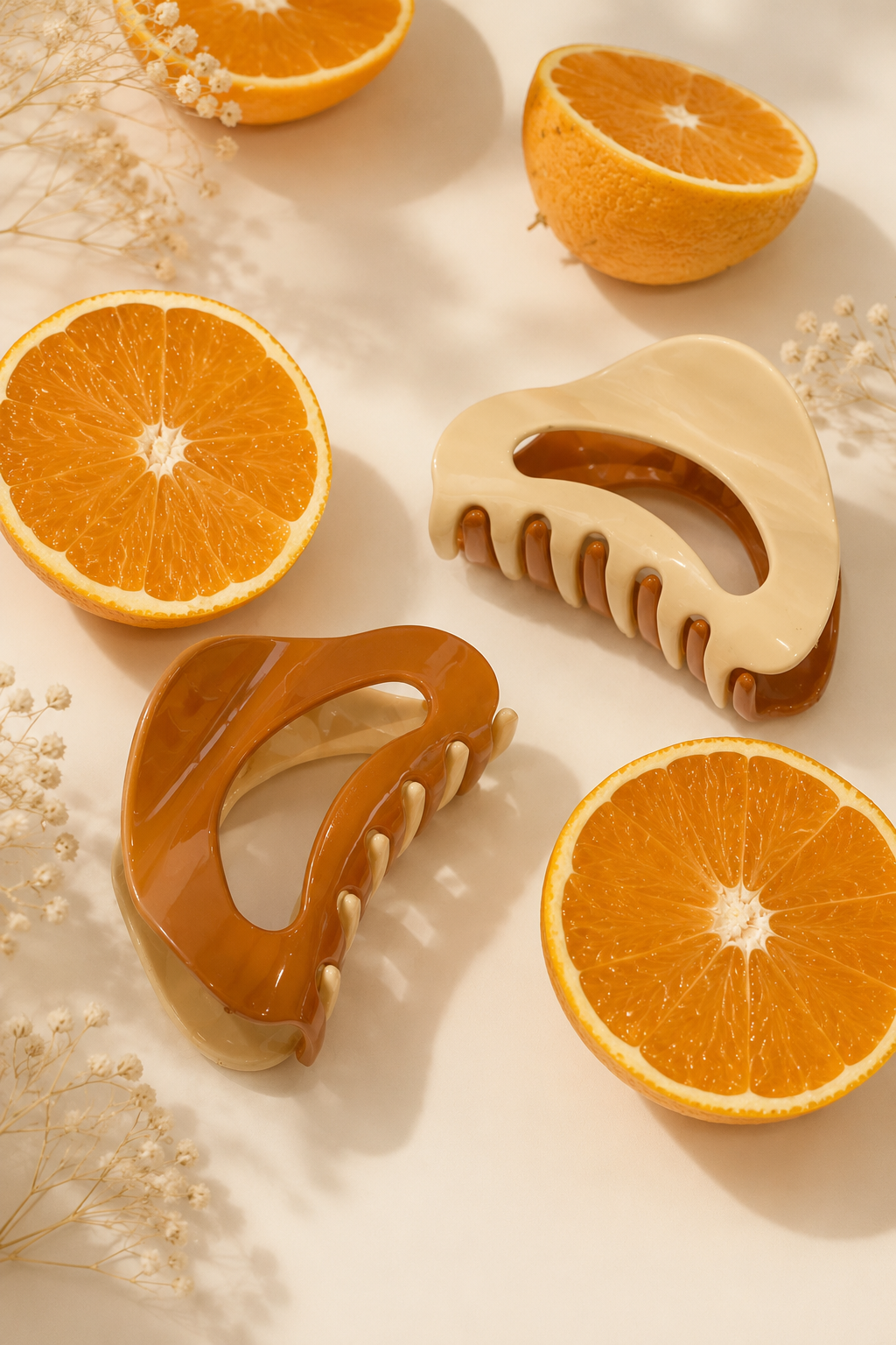 Orange Luxe Claw Clip